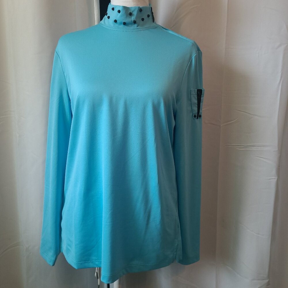Woman's Jamie Sadock Active wear top - S - Teal color - Shoulder zip